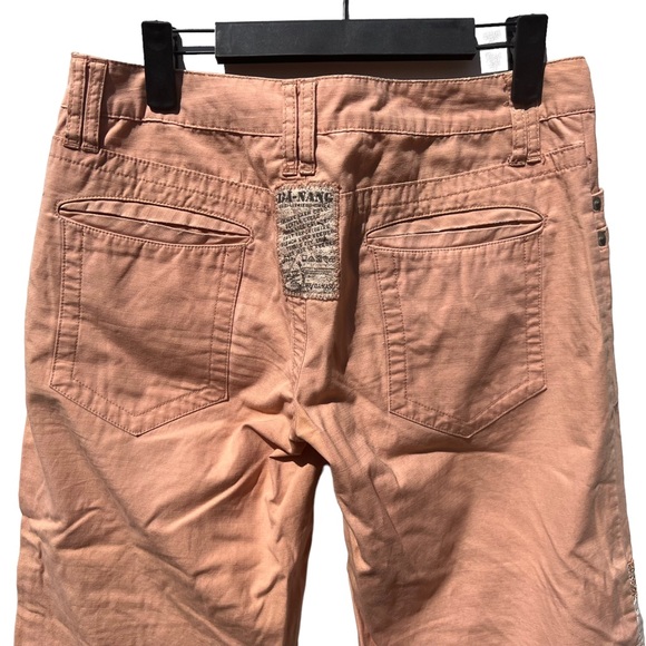 Danang da-nang peach embroidered y2k pants small s - Picture 3 of 8